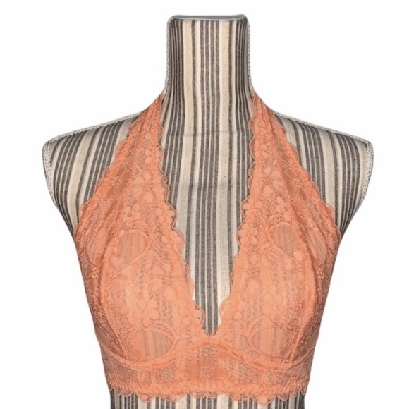 Intimately Free People Galloon Lace Halter Bra - Picture 1 of 8